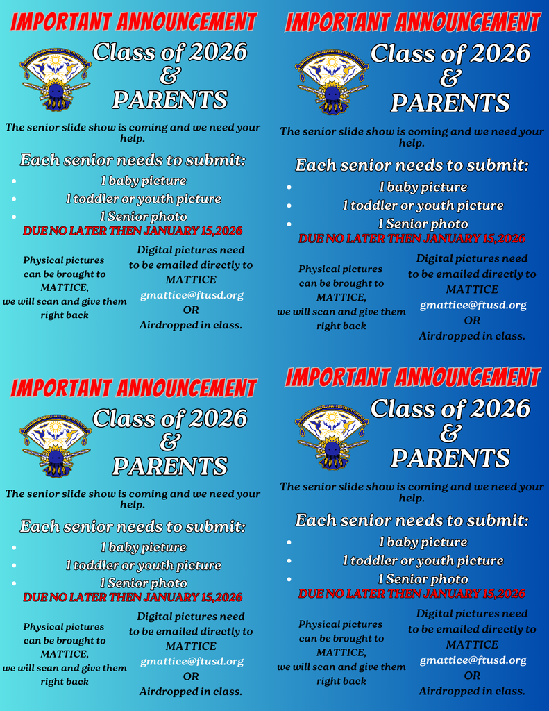 Senior Slide Show info