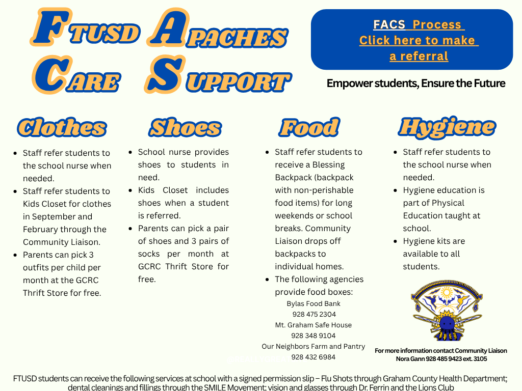 FTUSD Apaches Care Support