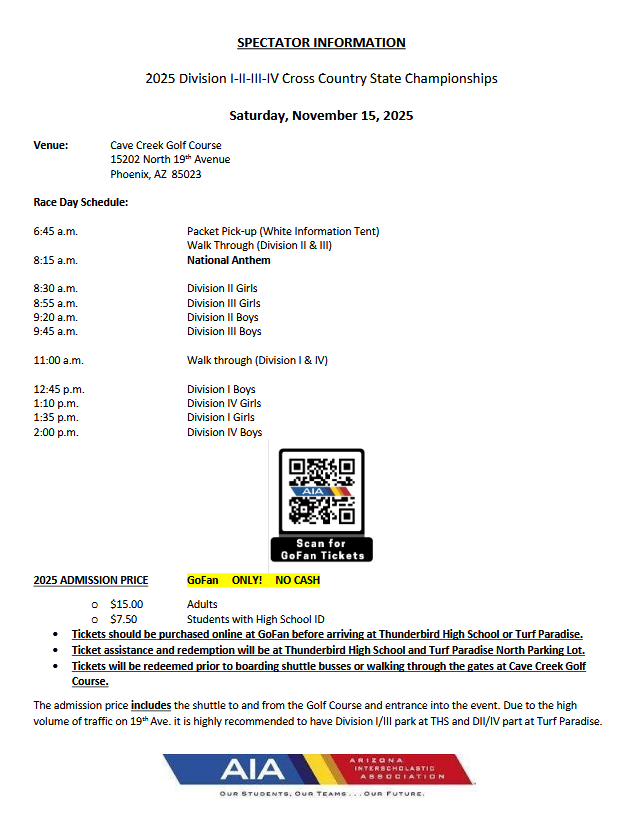 Cross Country State Info