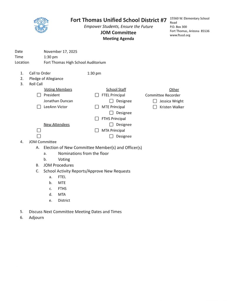 Indian Education Committee & Johnson O'Malley Meeting 