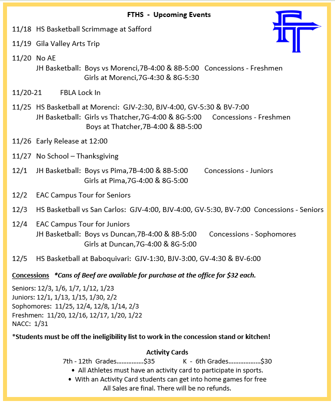FTHS Events
