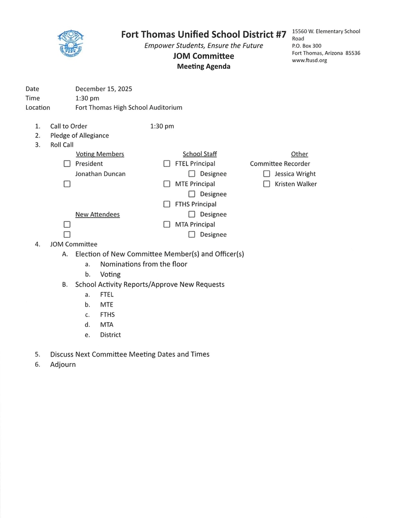 Indian Education Committee & Johnson O'Malley Meeting 