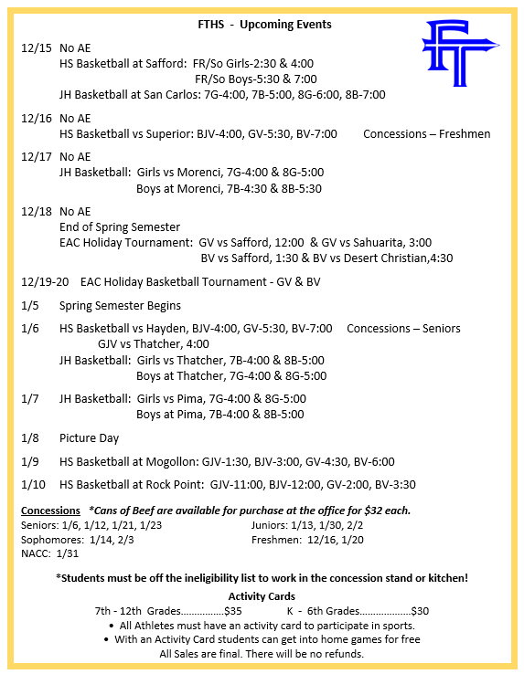FTHS Events