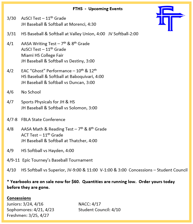 FTHS Events