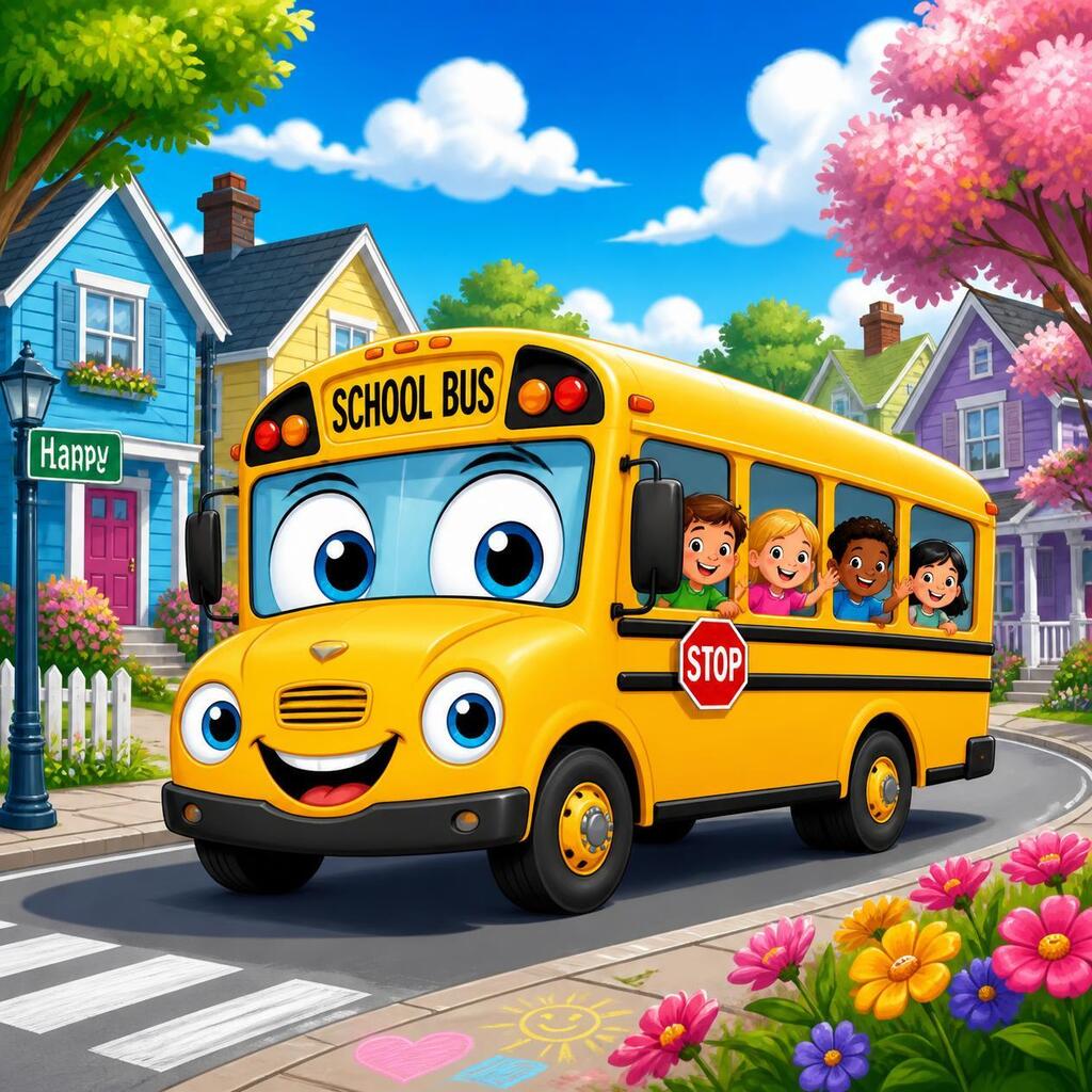 cartoon bus