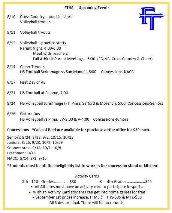 FTHS Events
