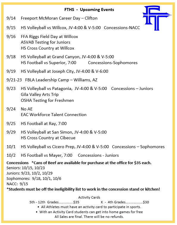 FTHS Events