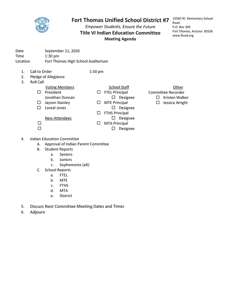 Indian Ed Committee Mtg