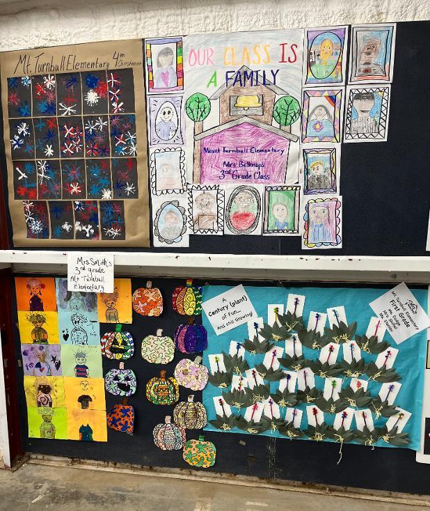 Mrs. Christensen's 4th grade class, Mrs. Belknap's 3rd grade class, Mrs. Smith's 3rd grade class, and 1st grade classes