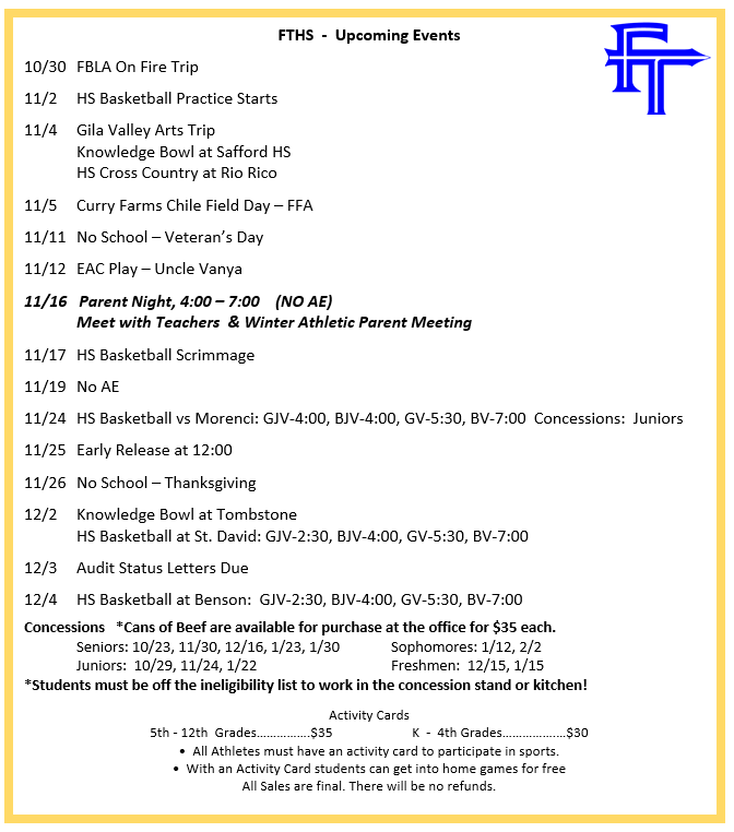 FTHS Events