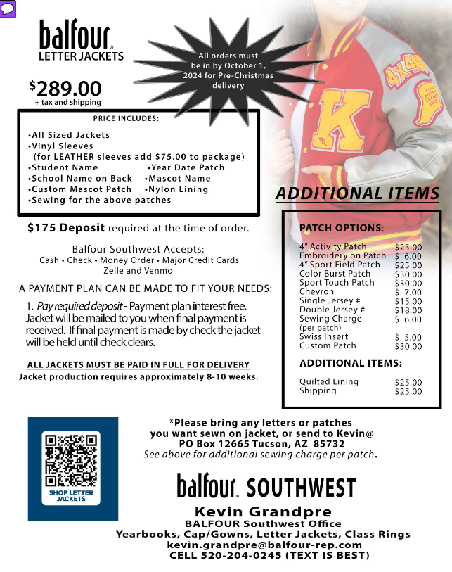 Letterman jacket info
