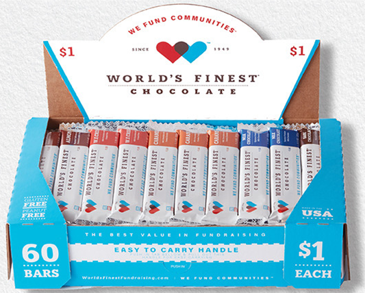 Box of World's Finest Chocolate Bars 60 bars for one dollar
