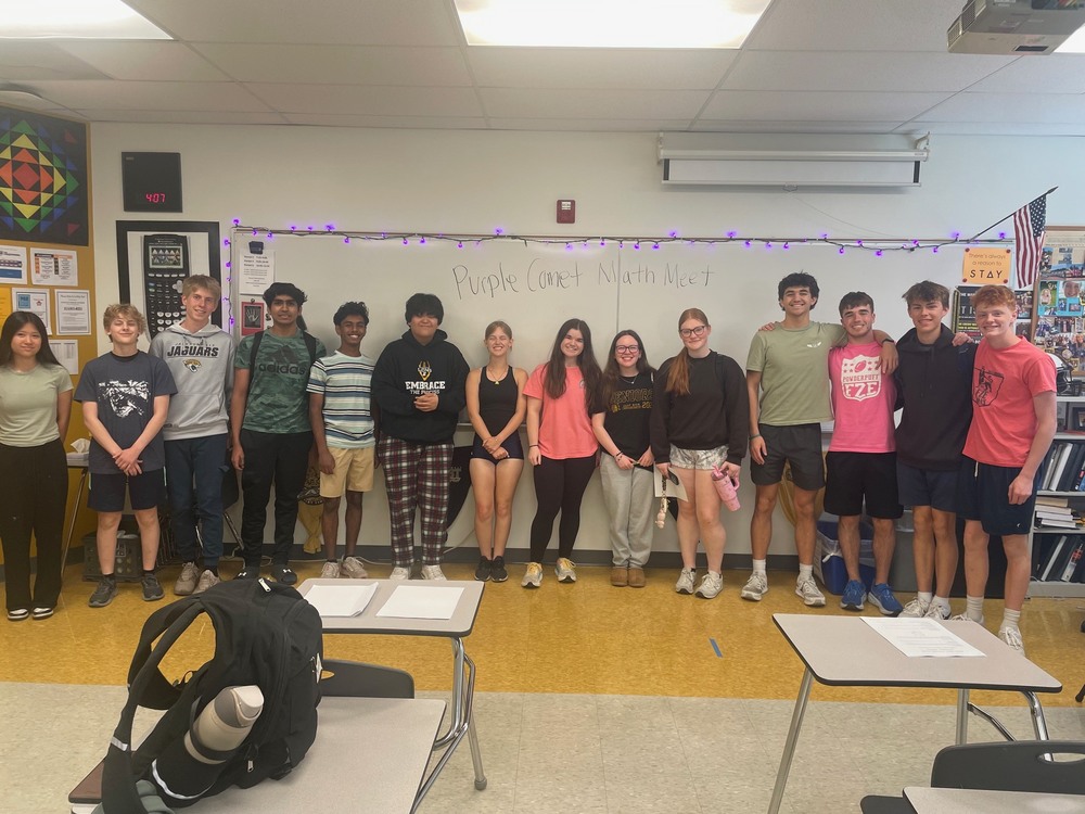 Math Club Posing Together after a competition