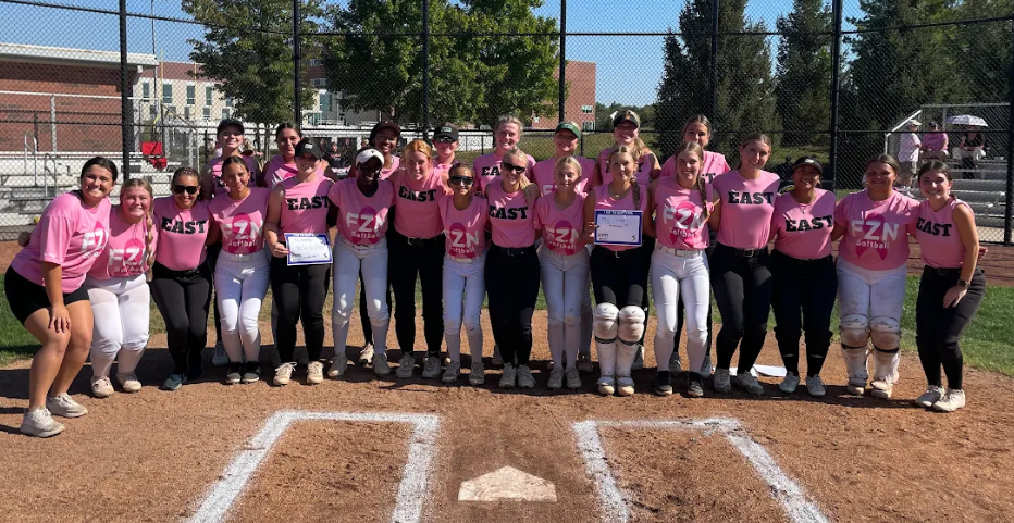 North and East players posing before first pitch