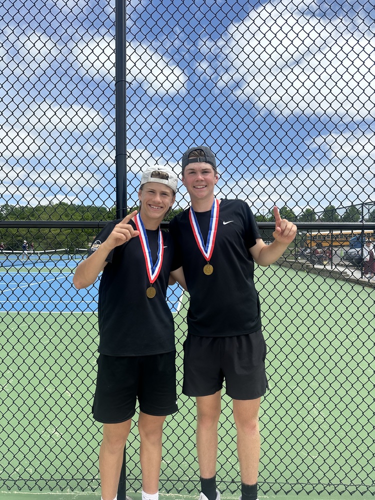 Kaden and Jevan Goodyear posing with their gold medal