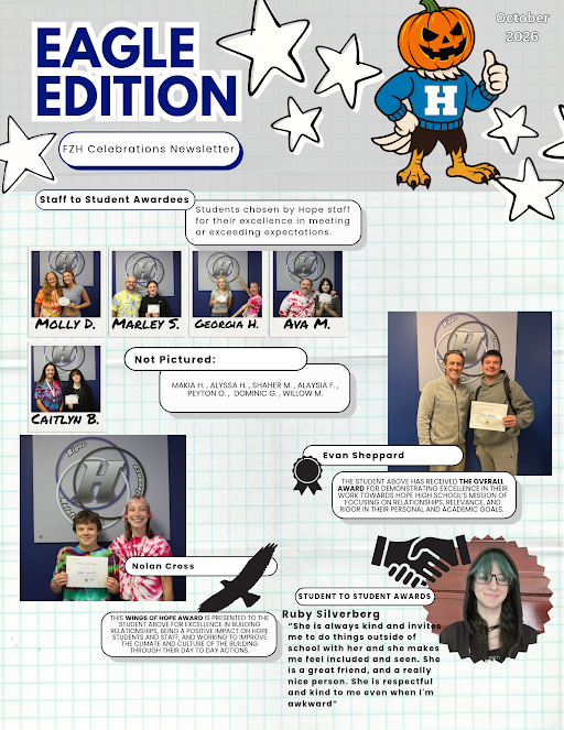 Flyer with awardees names for october awards