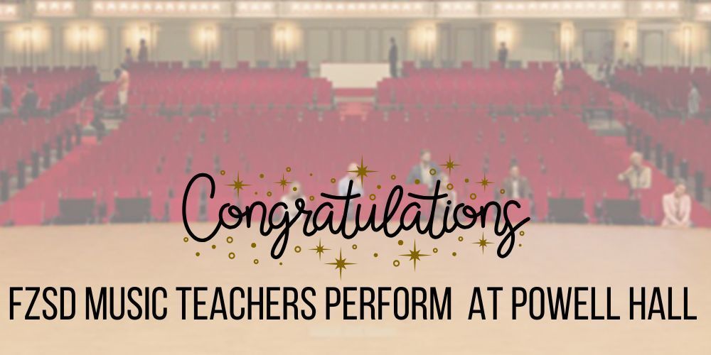 Powell Hall background, Congratulations teachers