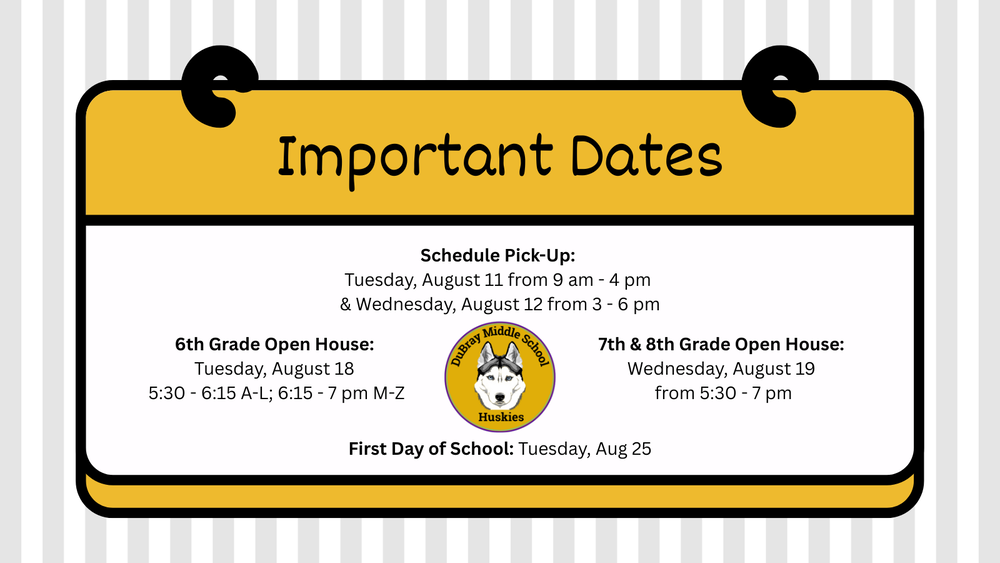 Important Dates