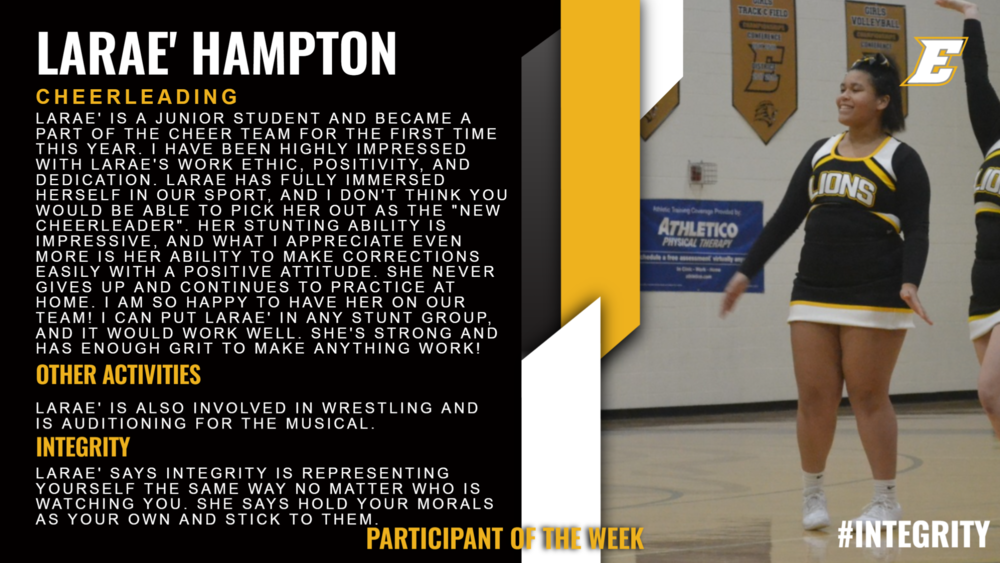 LaRae' Hampton Infographic