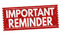 Importat Reminder