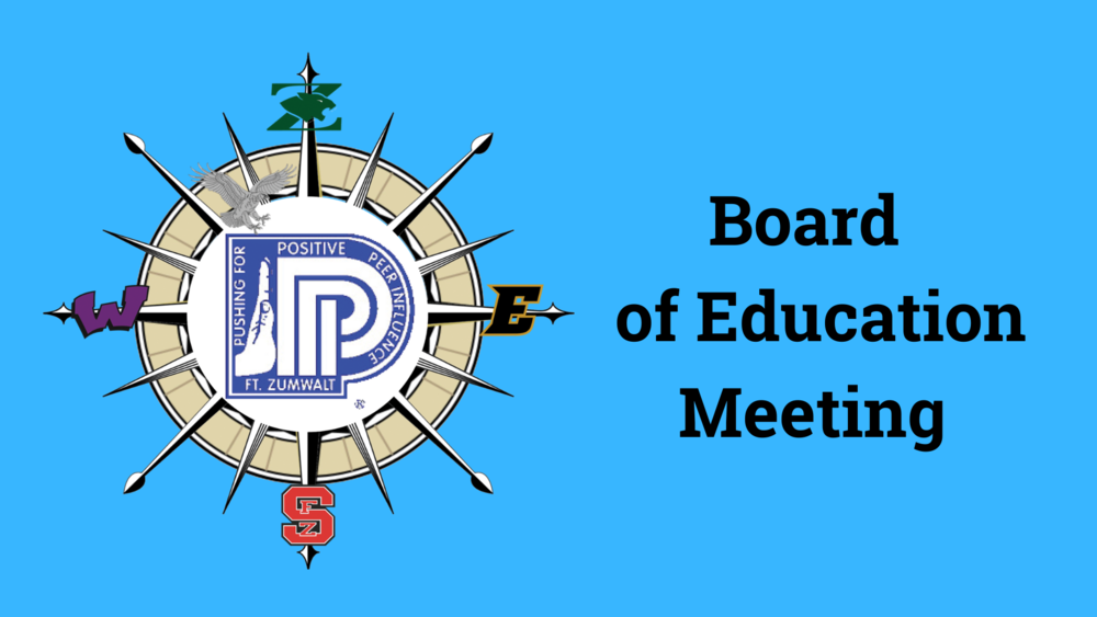 Board of Education Meeting with FZSD logo