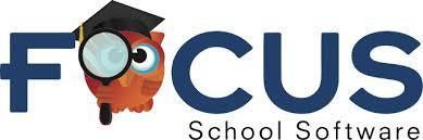 Focus, written in blue, with an owl as the "o." This is the FOCUS School Software logo.