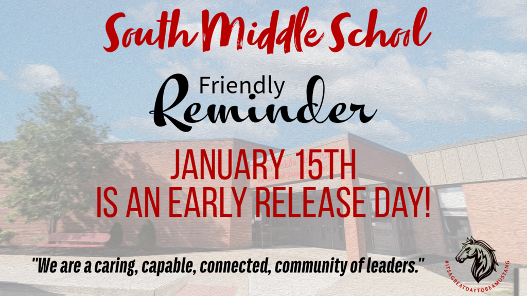 Friendly reminder: January 15th is an early release day.