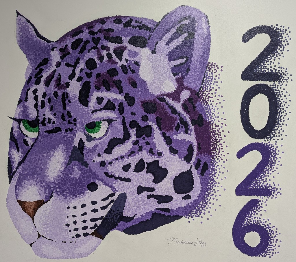 After a lot of hard work by talented artist Madeline Hess, the 2026 Fort Zumwalt West Senior mural is complete. Fantastic job!