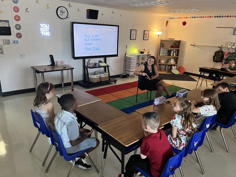 students in ms Scott’s room having a discussion
