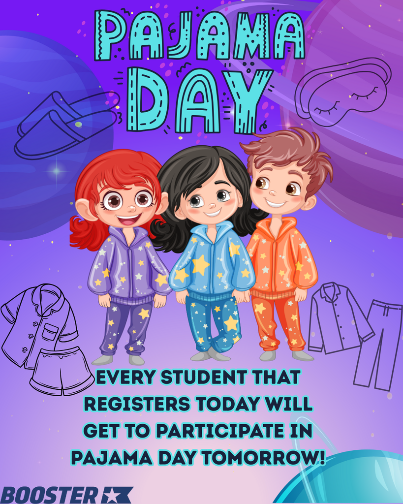FHE Pajama Day for signing up at mybooster.com