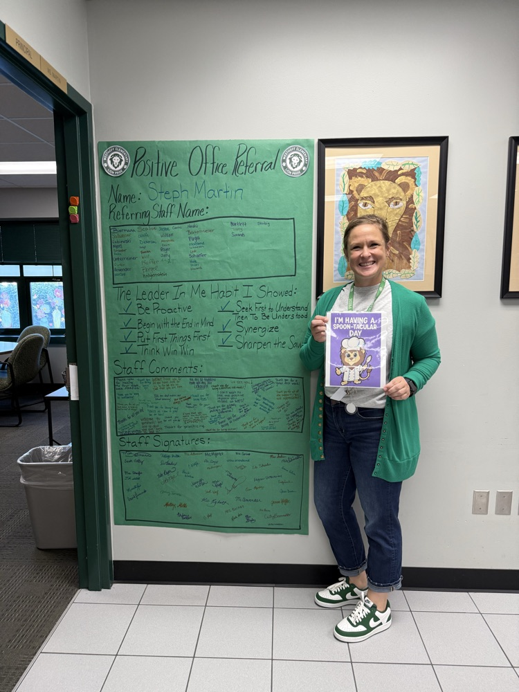Ms. Martin received a special Positive Referral from the staff!