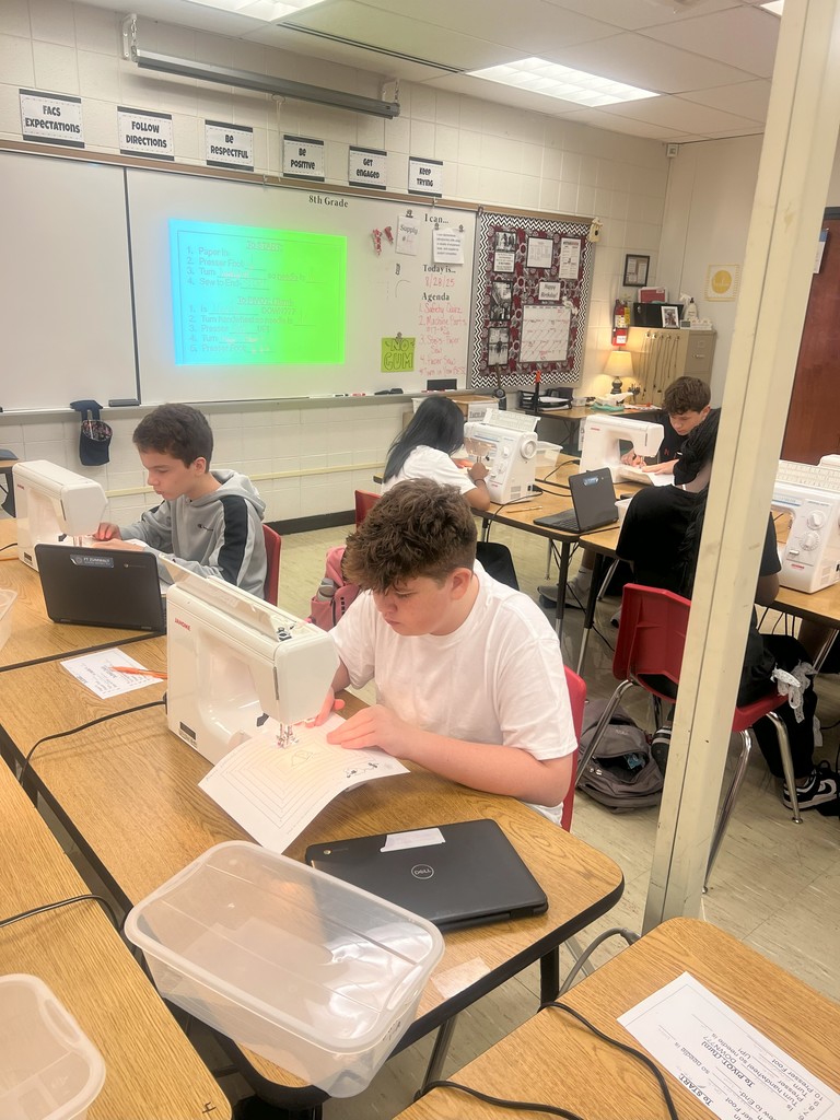 FACS students jumped right back into using the sewing machines and practiced making perfect pivots!