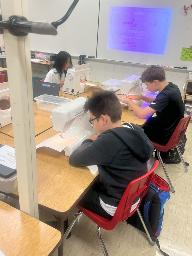 FACS students jumped right back into using the sewing machines and practiced making perfect pivots!