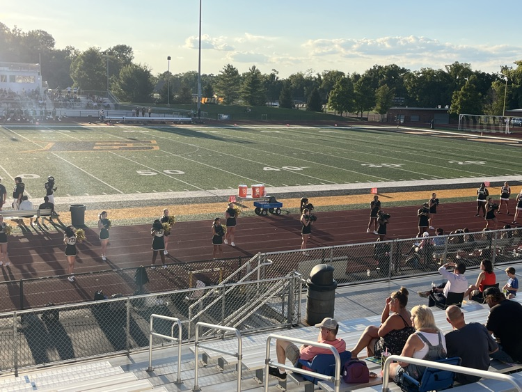 Cheerleaders keeping the crowd in the game