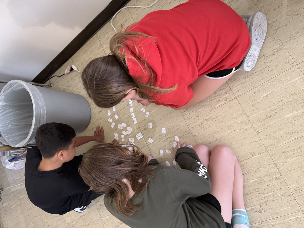 Mrs. Cooksey’s 6th graders worked together to order numbers.