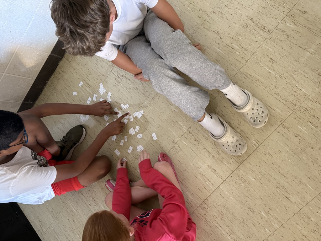 Mrs. Cooksey’s 6th graders worked together to order numbers.