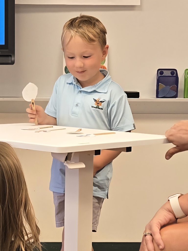 K student retelling his favorite nursery rhyme.