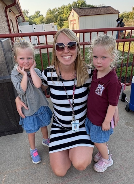 Mrs. Hodapp and her girls loved celebrating a new school year
