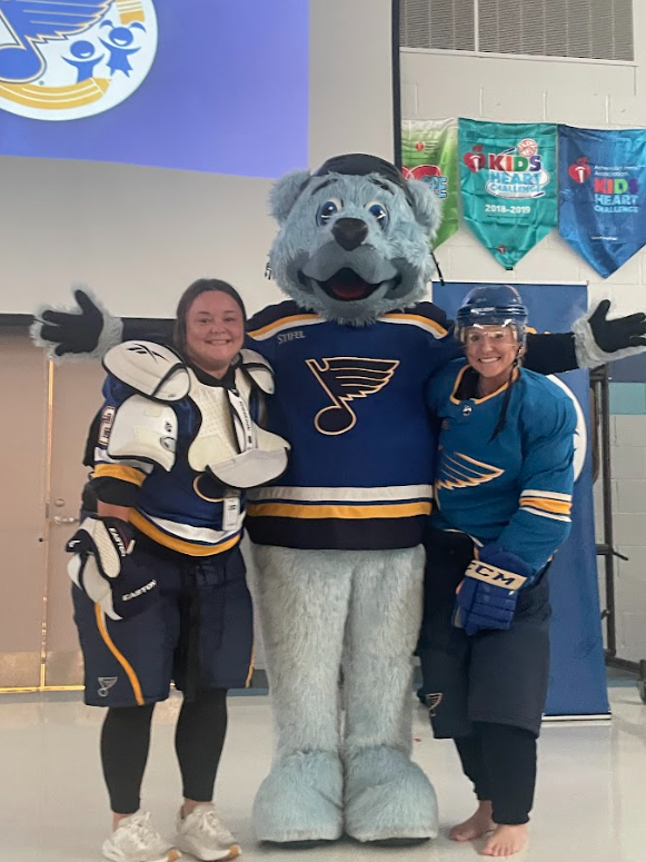 Miss Winistoerfer and Ms. Willbrand with Louie