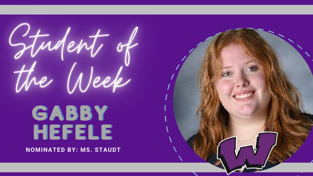 Congratulations to our Students of the Week, Kaylee Busch, Taylor Childs, and Gabby Hefele!