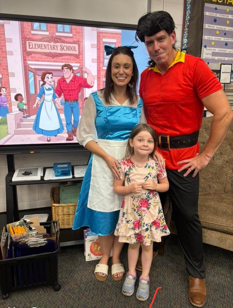 Belle and Gaston with adoring fan