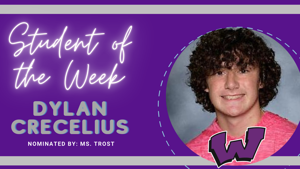 Congratulations to our Students of the Week, Dylan Crecelius, Emma Loayaerts, and Jayden Taylor!