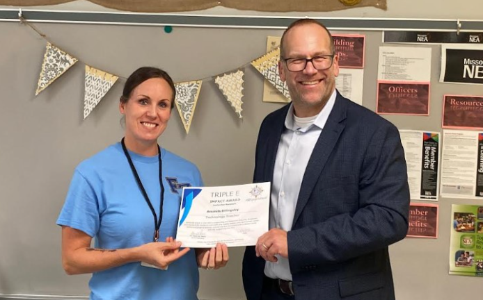 Triple E award September Mrs. Billingsley