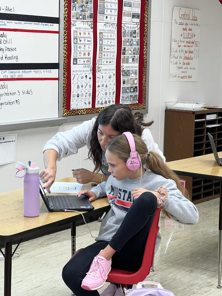 I had a blast visiting Ms. Plummer's class today! After students completed their iReady assessment, they went on to work on phonemes! It is always a great day to be a Mustang!