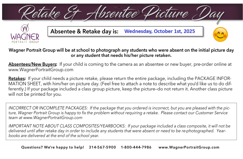 Retake & Absentee Picture Day