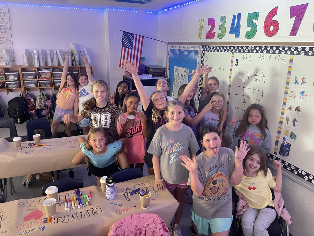 Mrs. Webb's girls celebrating