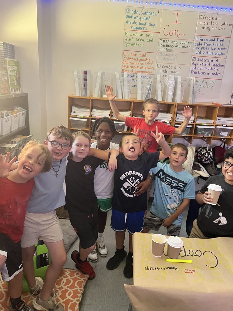 Mrs. Webb's boys celebrating