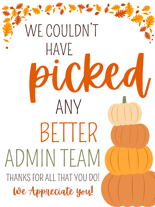 We couldn't have picked any better Admin Team. Thanks for all that you do! We appreciate you!