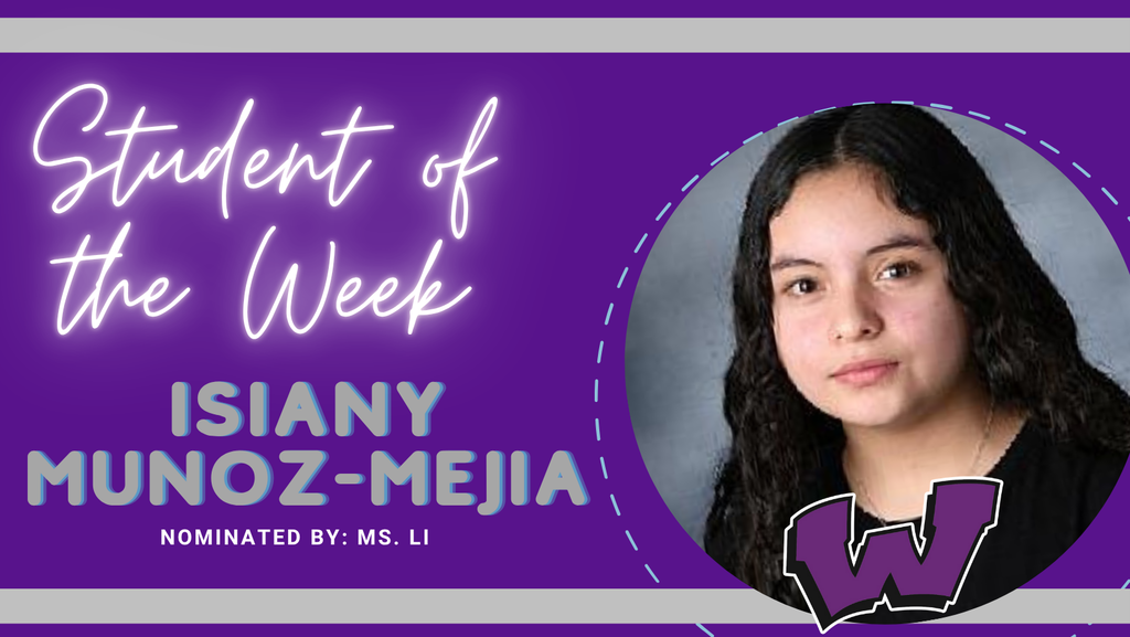 Congratulations to our Students of the Week – Abner Gonzalez, Krithika Gopu, and Isiany Munoz-Mejia!