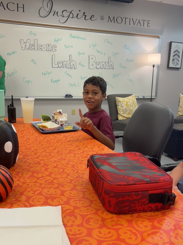 2nd grader Miles at his lunch bunch